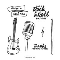 Rock Star Cling Stamp Set (English)