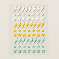 Adhesive Backed Lightning & Stars